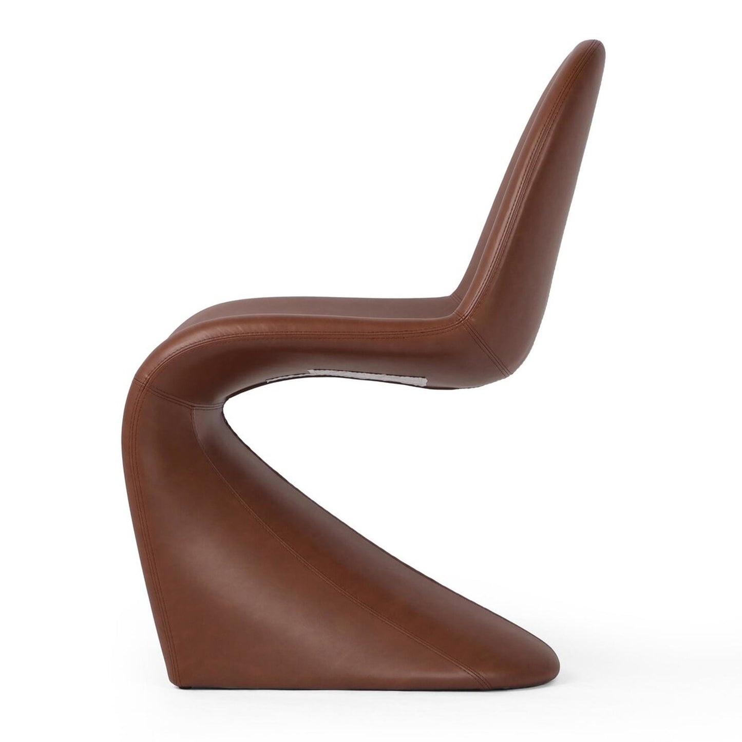 Tet Brown Leather Armless Chair - IONS DESIGN | Dubai | UAE 