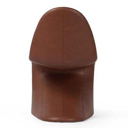 Tet Brown Leather Armless Chair - IONS DESIGN | Dubai | UAE 