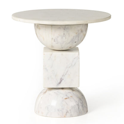 Tom Accent Table – White Marble - IONS DESIGN