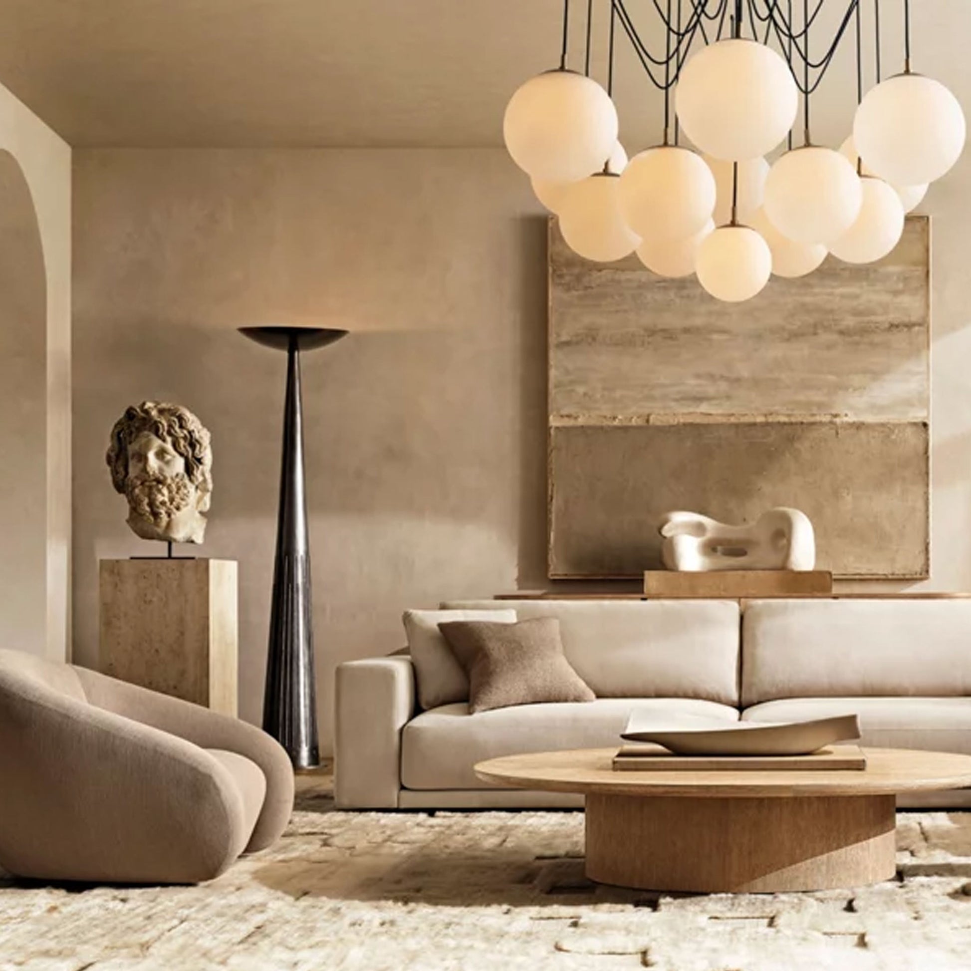 Travertine Plinth  | IONS DESIGN | RH | Dubai | UAE