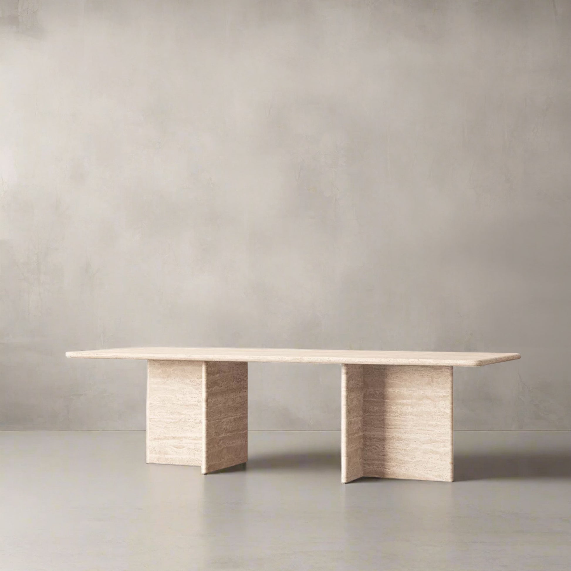 Travertine Table  | IONS DESIGN | RH | Dubai | UAE