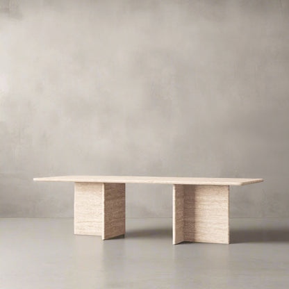 Travertine Table  | IONS DESIGN | RH | Dubai | UAE
