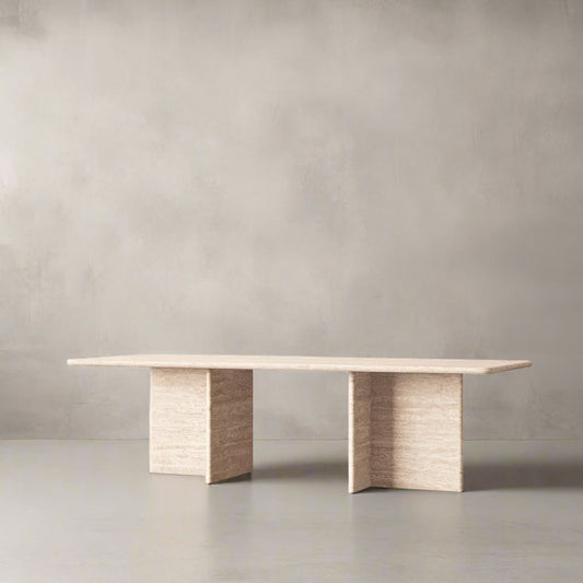 Travertine Table  | IONS DESIGN | RH | Dubai | UAE