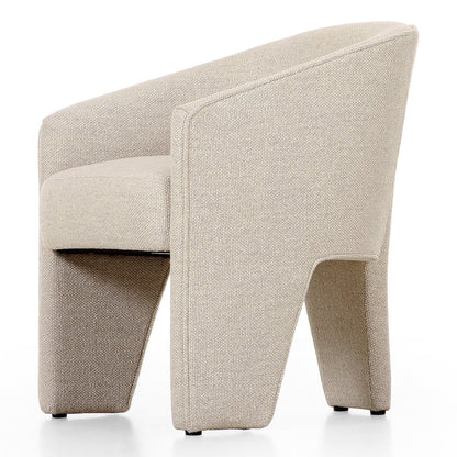 Val Barrel Back Fabric Dining Chair - IONS DESIGN