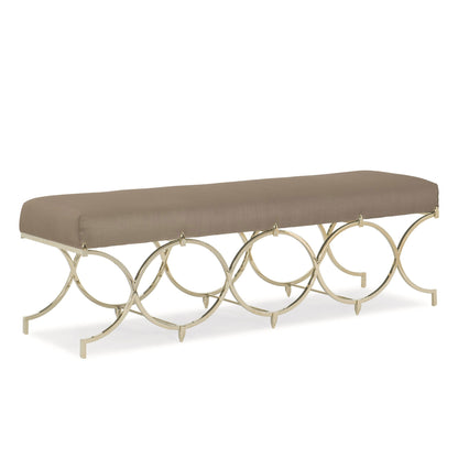 Via Fabric Bench with Metal Legs - IONS DESIGN | Dubai | UAE 