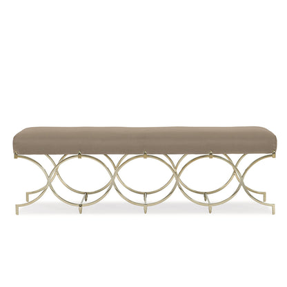 Via Fabric Bench with Metal Legs - IONS DESIGN | Dubai | UAE 