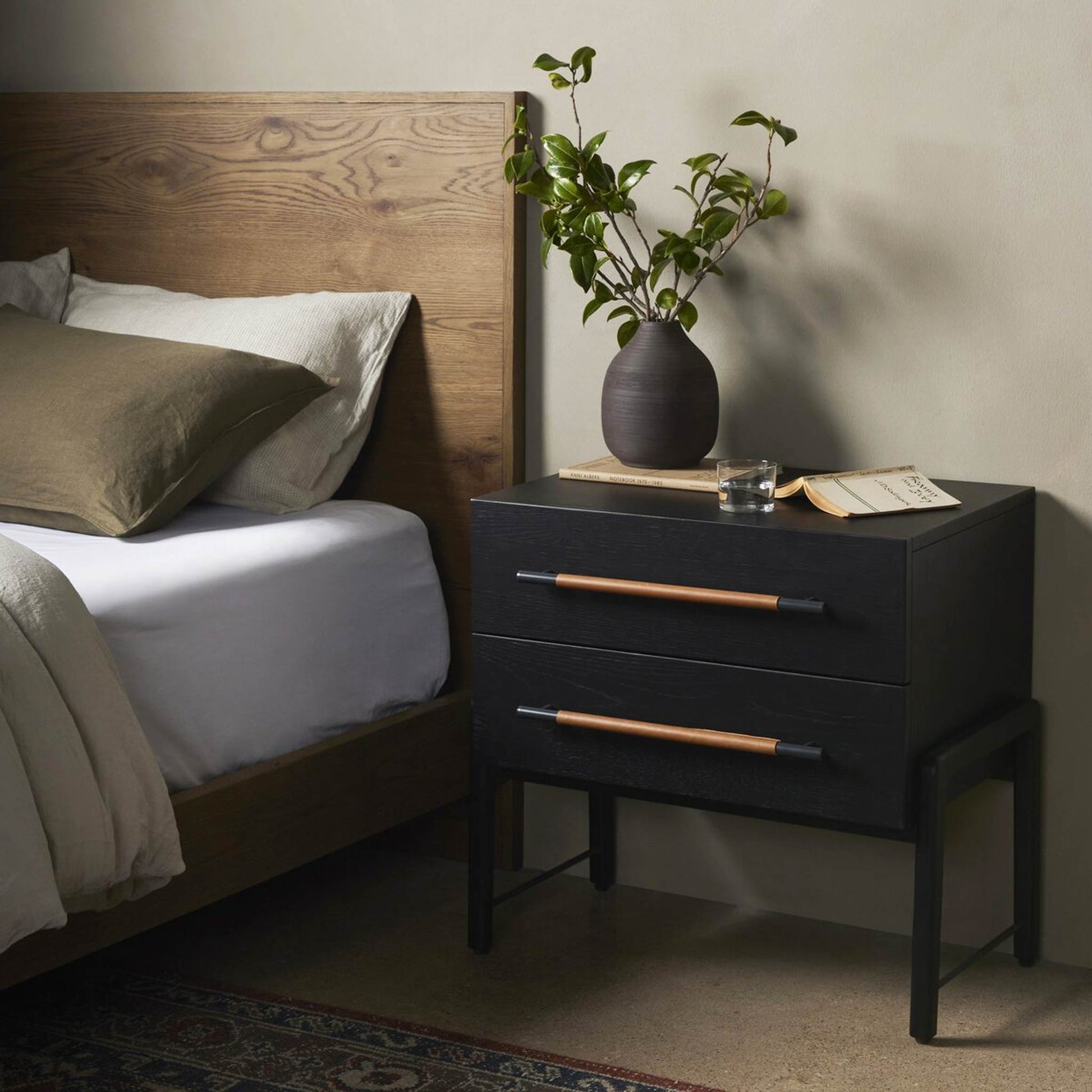Vita Rectangular Bedside Table  | IONS DESIGN | Dubai | UAE
