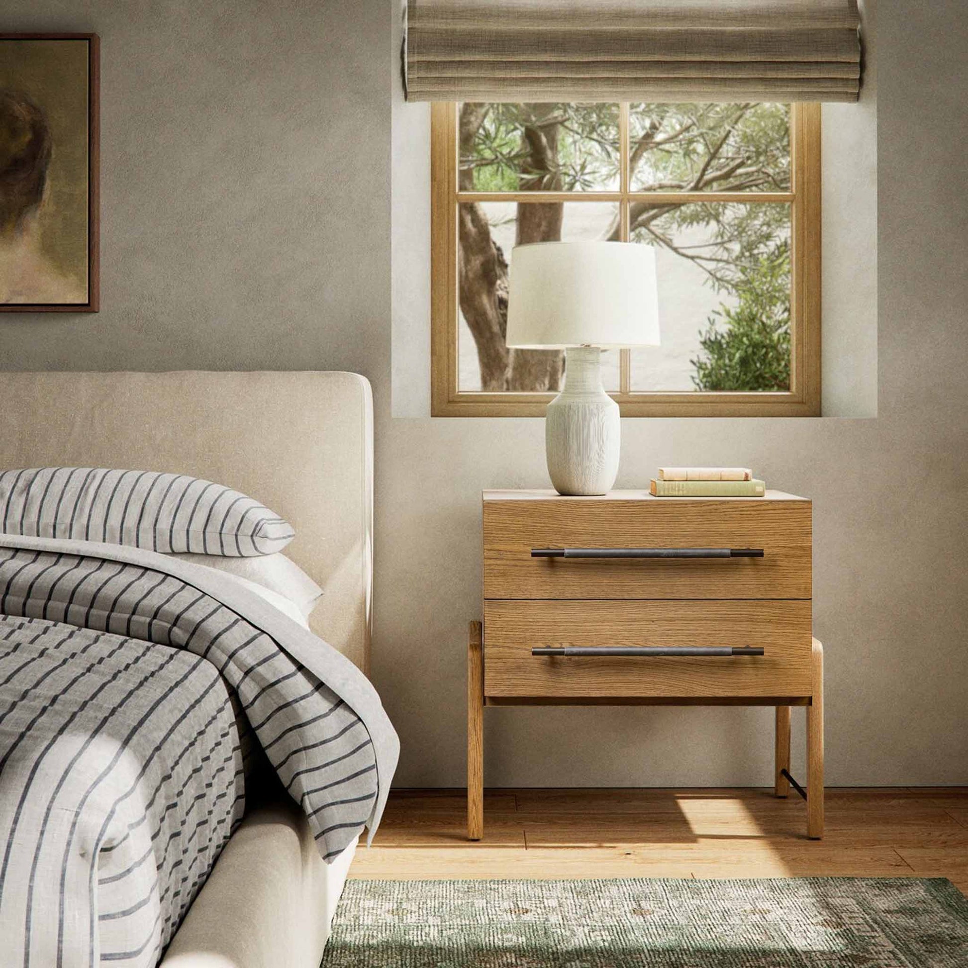 Vita Rectangular Bedside Table  | IONS DESIGN | Dubai | UAE