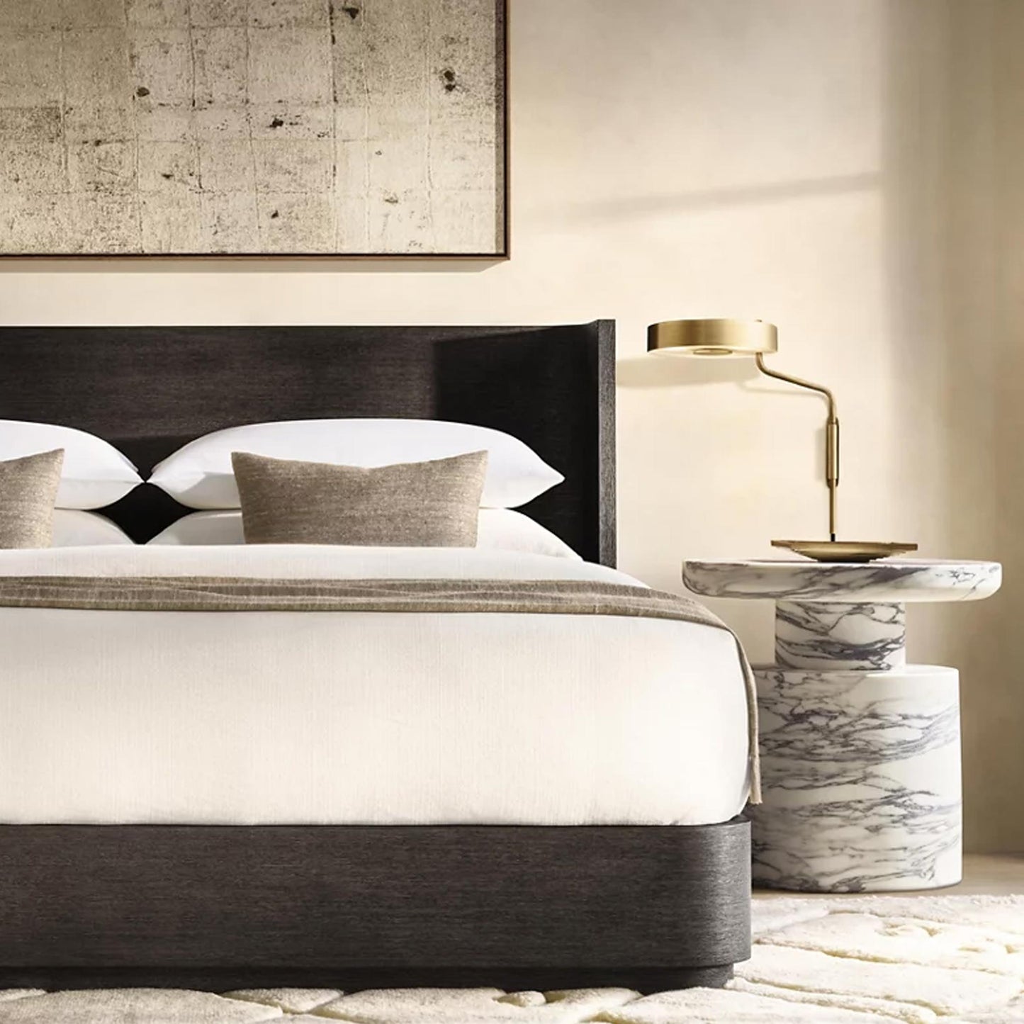 White Marble Bedside Table | IONS DESIGN | RH | Dubai | UAE
