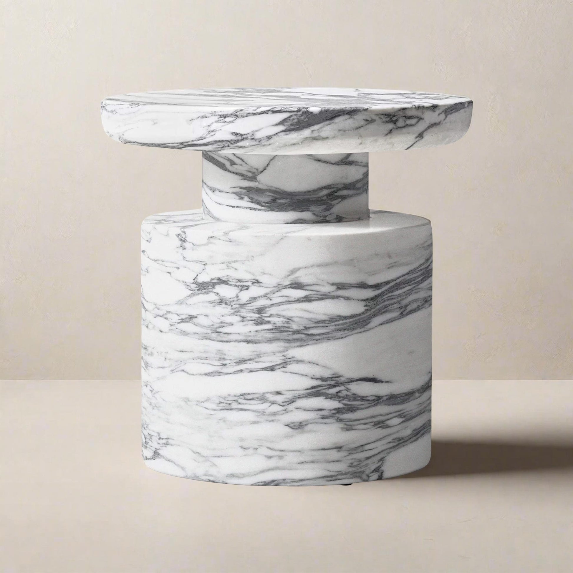 White Marble Bedside Table | IONS DESIGN | RH | Dubai | UAE