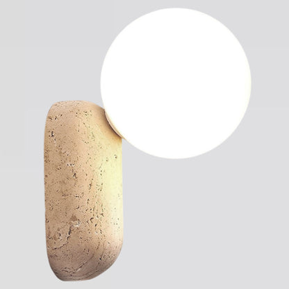 Ash Modern Wall Lamp in Travertine Stone | IONS DEIGN | Dubai | UAE