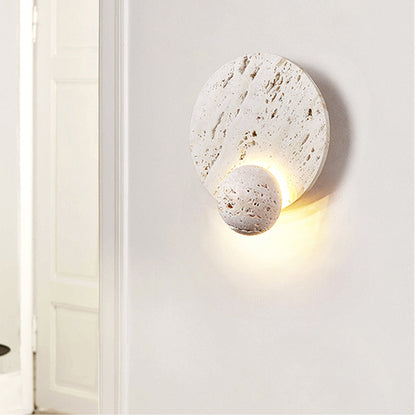 Ava Round Travertine Wall Lamp | IONS DEIGN | Dubai | UAE