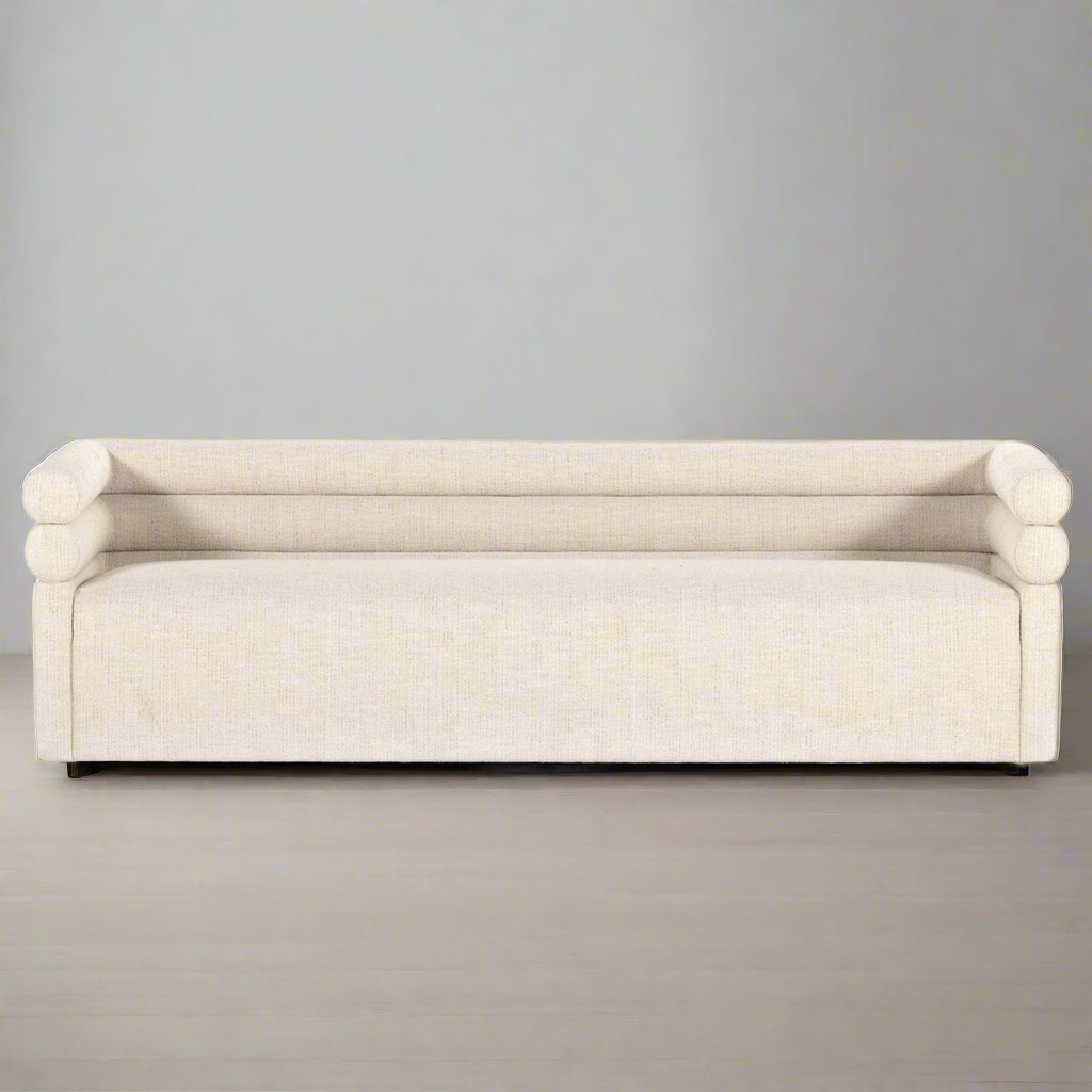 Dan Cream-Colored Fabric Sofa – 3 Seater | IONS DEIGN | Dubai | UAE