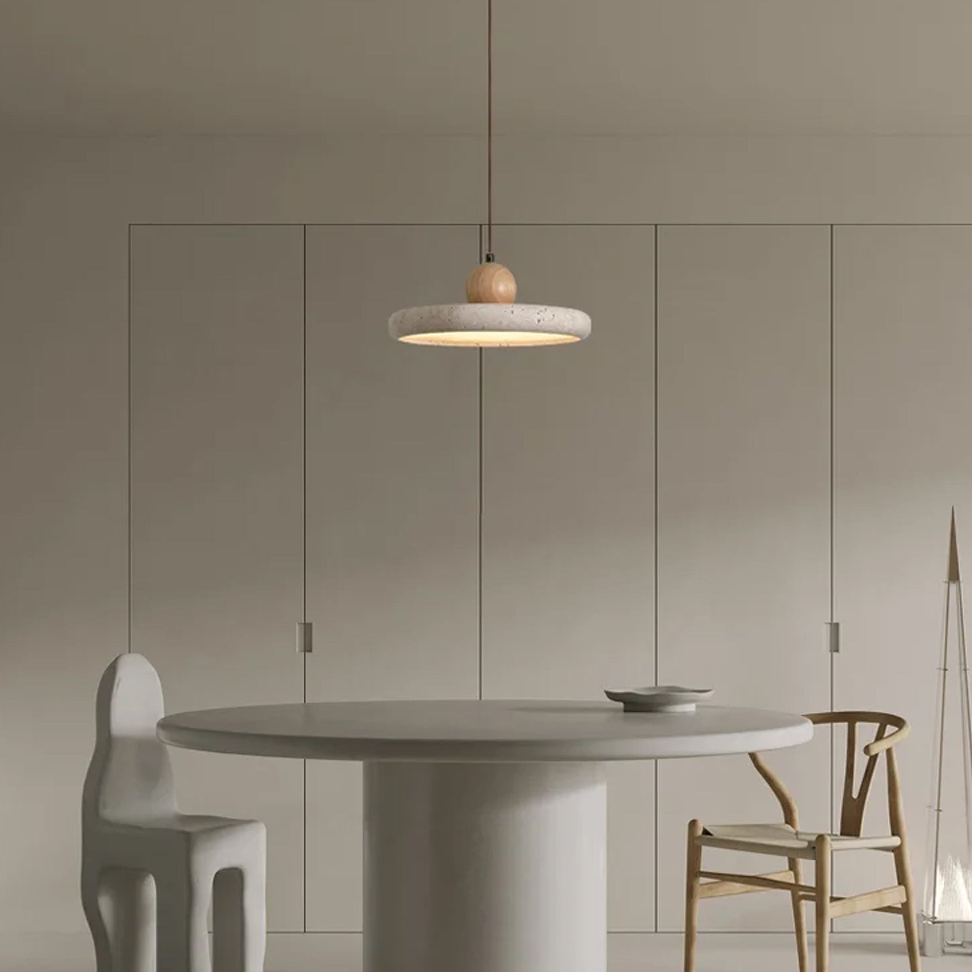 Dua Circular Stone Pendant Light | IONS DEIGN | Dubai | UAE