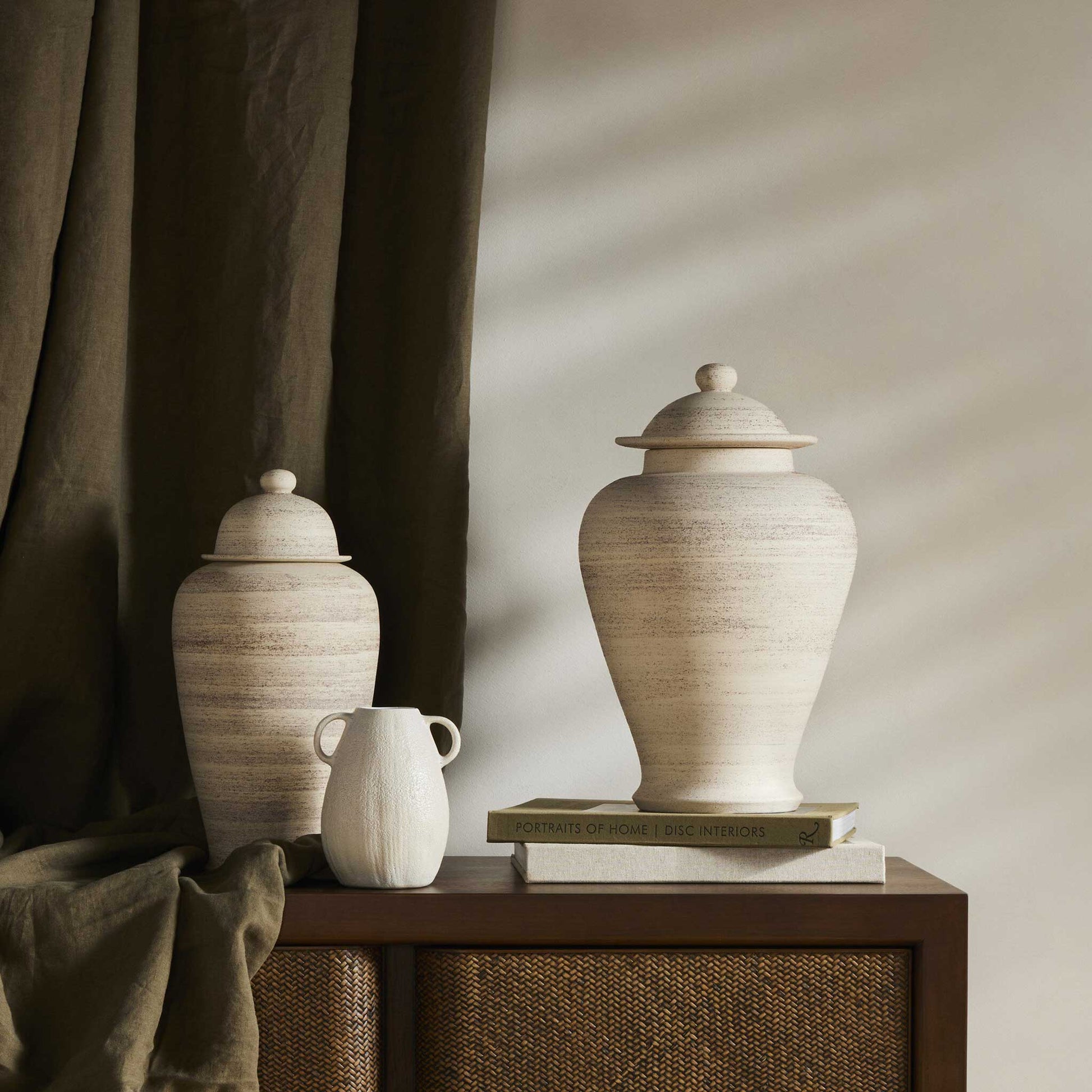 Era Cream vintage ceramic jar vase | IONS DEIGN | Dubai | UAE