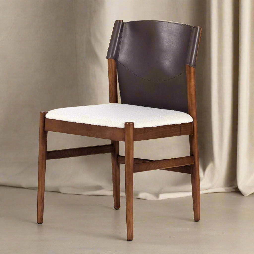 Ike Espresso Leather Back Dining Chair | IONS DEIGN | Dubai | UAE