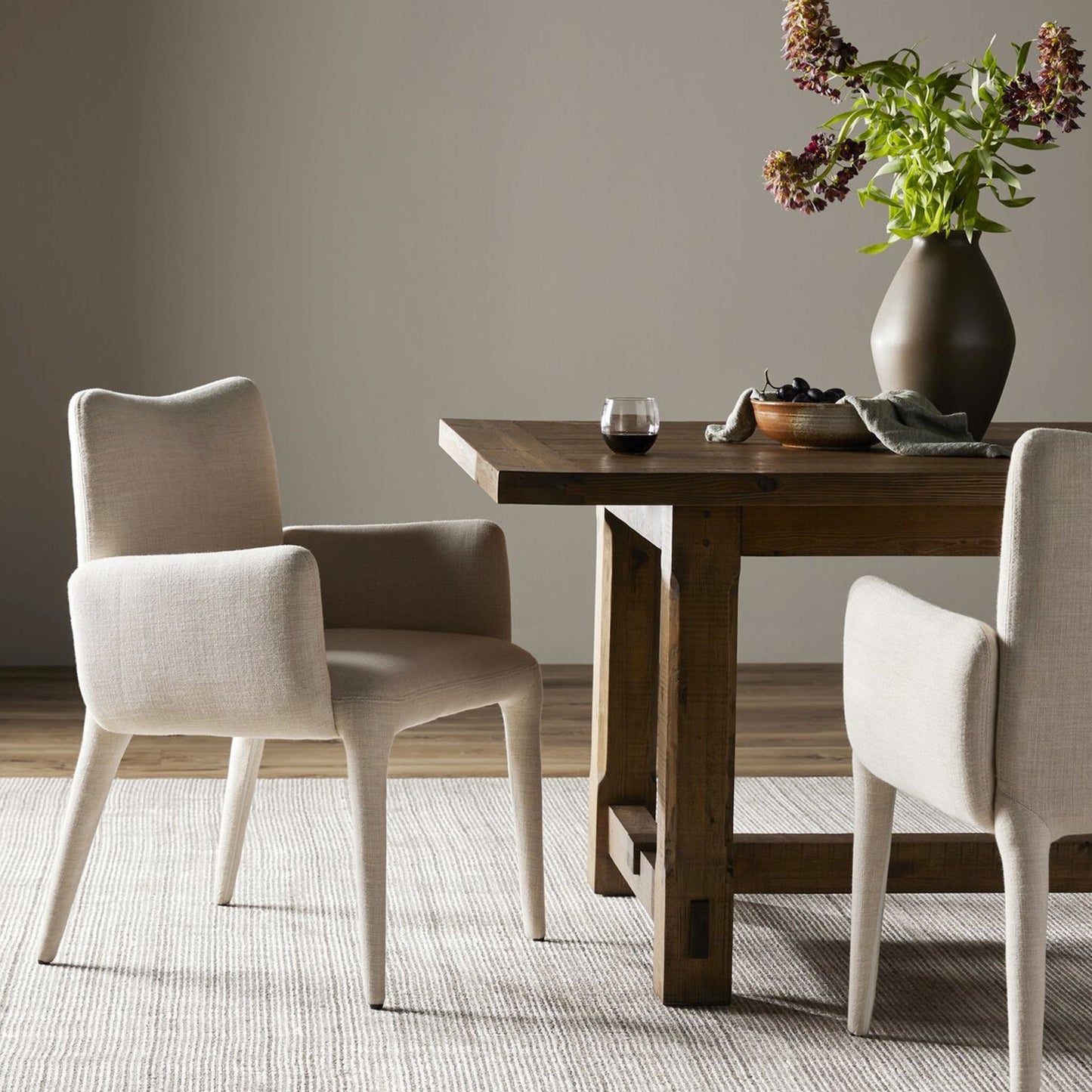 Jen Upholstered Dining Chair with Armrests | IONS DEIGN | Dubai | UAE