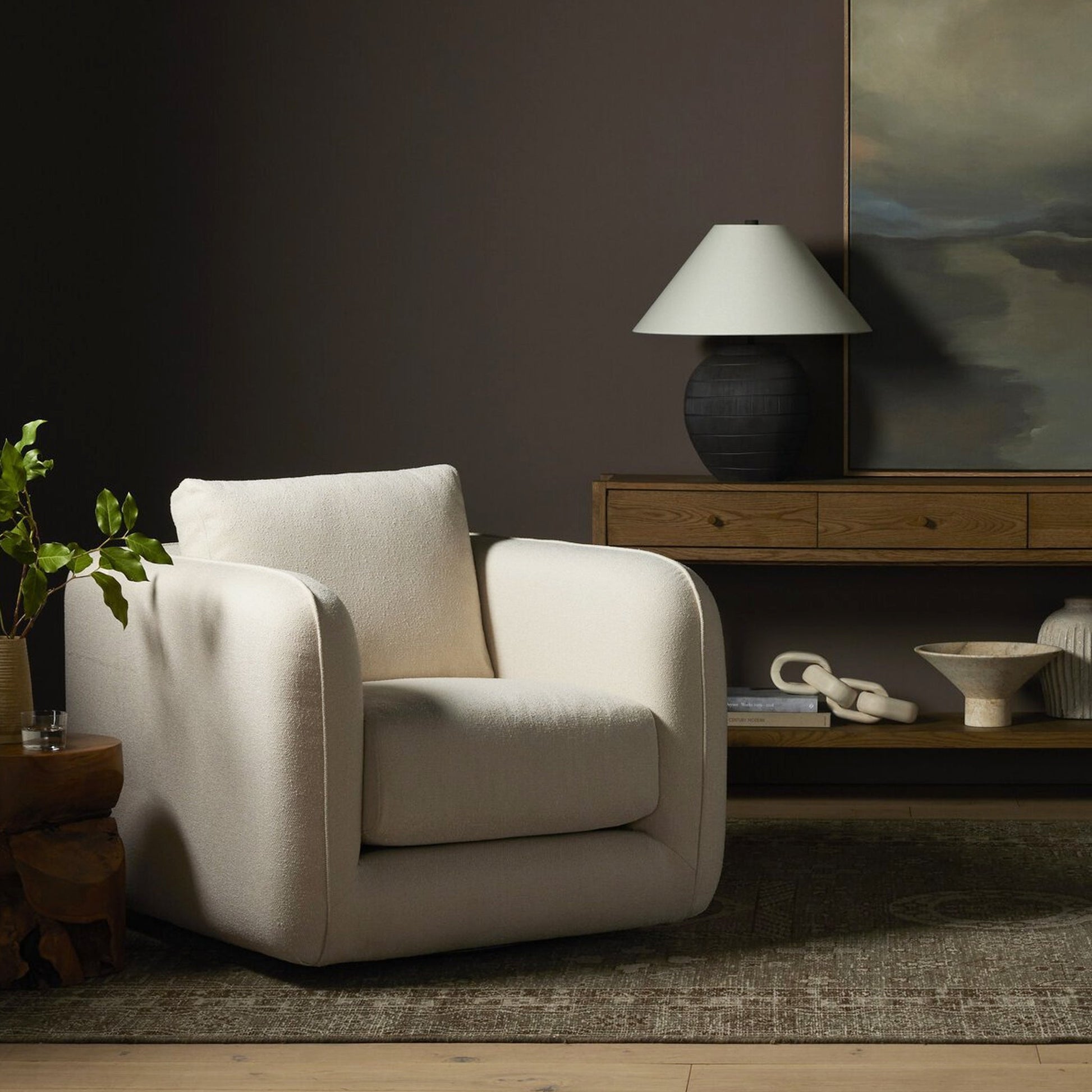 Ken Swivel Fabric Armchair | IONS DEIGN | Dubai | UAE