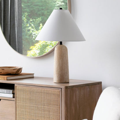 Laz Beige Travertine Table Lamp | IONS DEIGN | Dubai | UAE