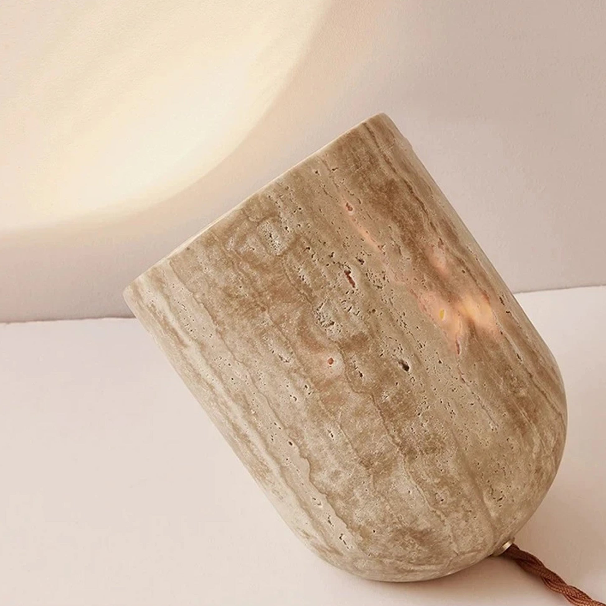 Lot Small Travertine Table Lamp | IONS DEIGN | Dubai | UAE