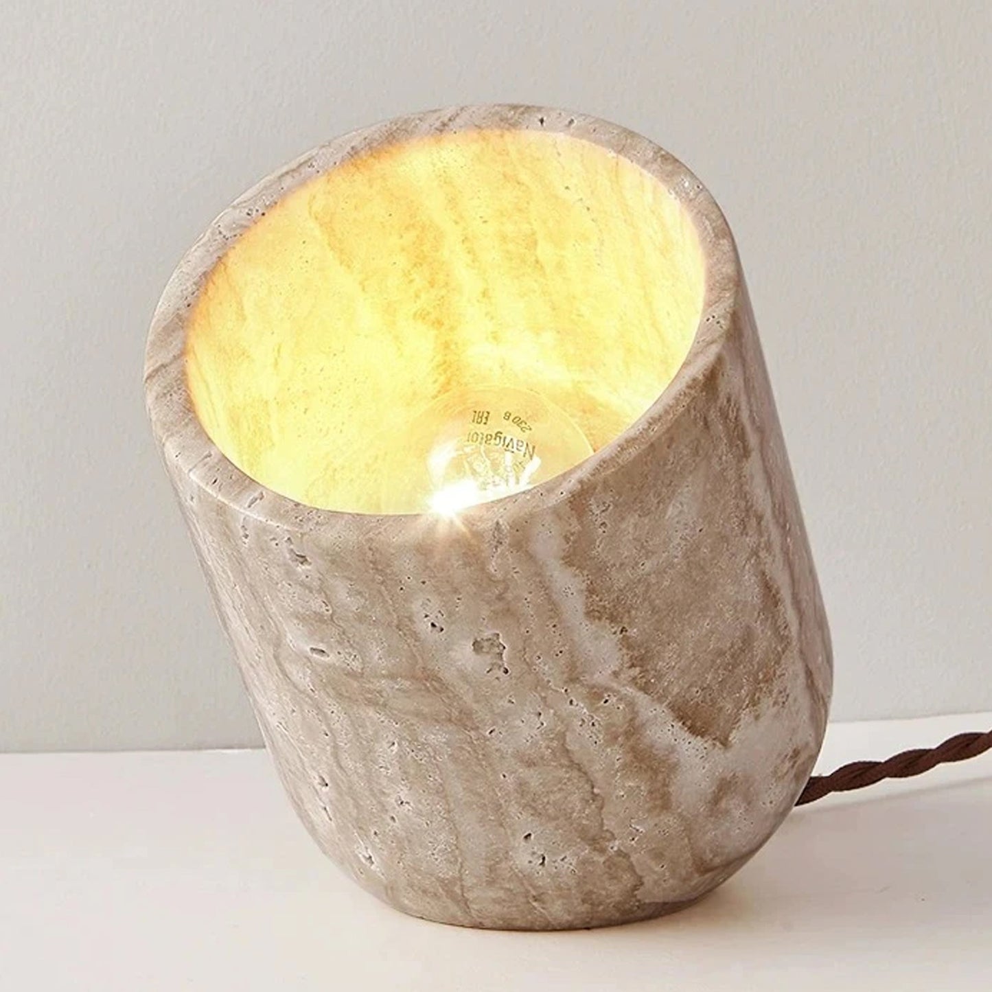 Lot Small Travertine Table Lamp | IONS DEIGN | Dubai | UAE