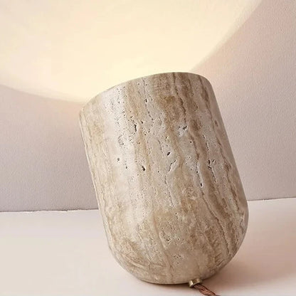 Lot Small Travertine Table Lamp | IONS DEIGN | Dubai | UAE