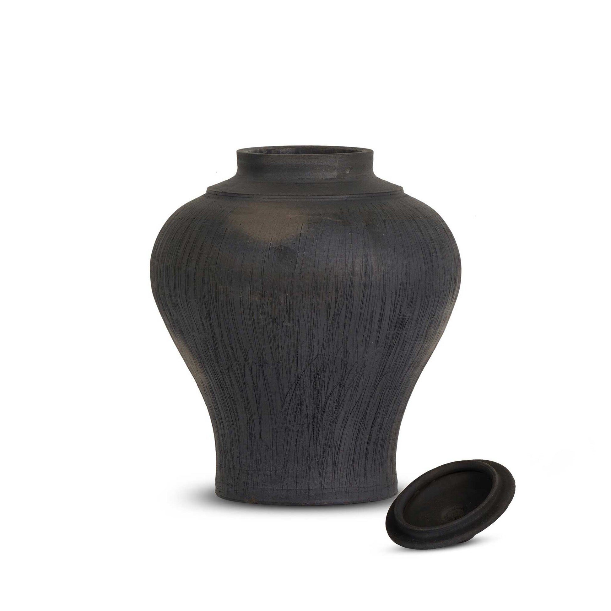 Nia Aged Black Terracotta Vase | IONS DEIGN | Dubai | UAE