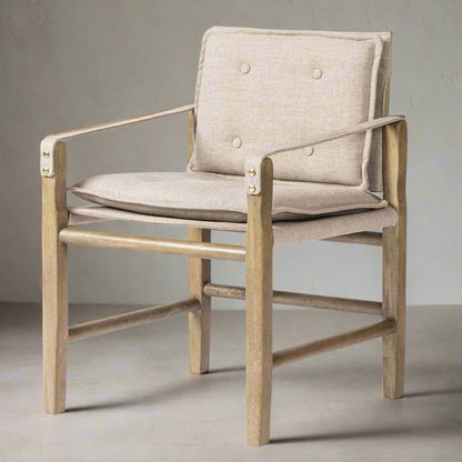 Ram Dining Armchair with Solid Wood Frame | IONS DEIGN | Dubai | UAE