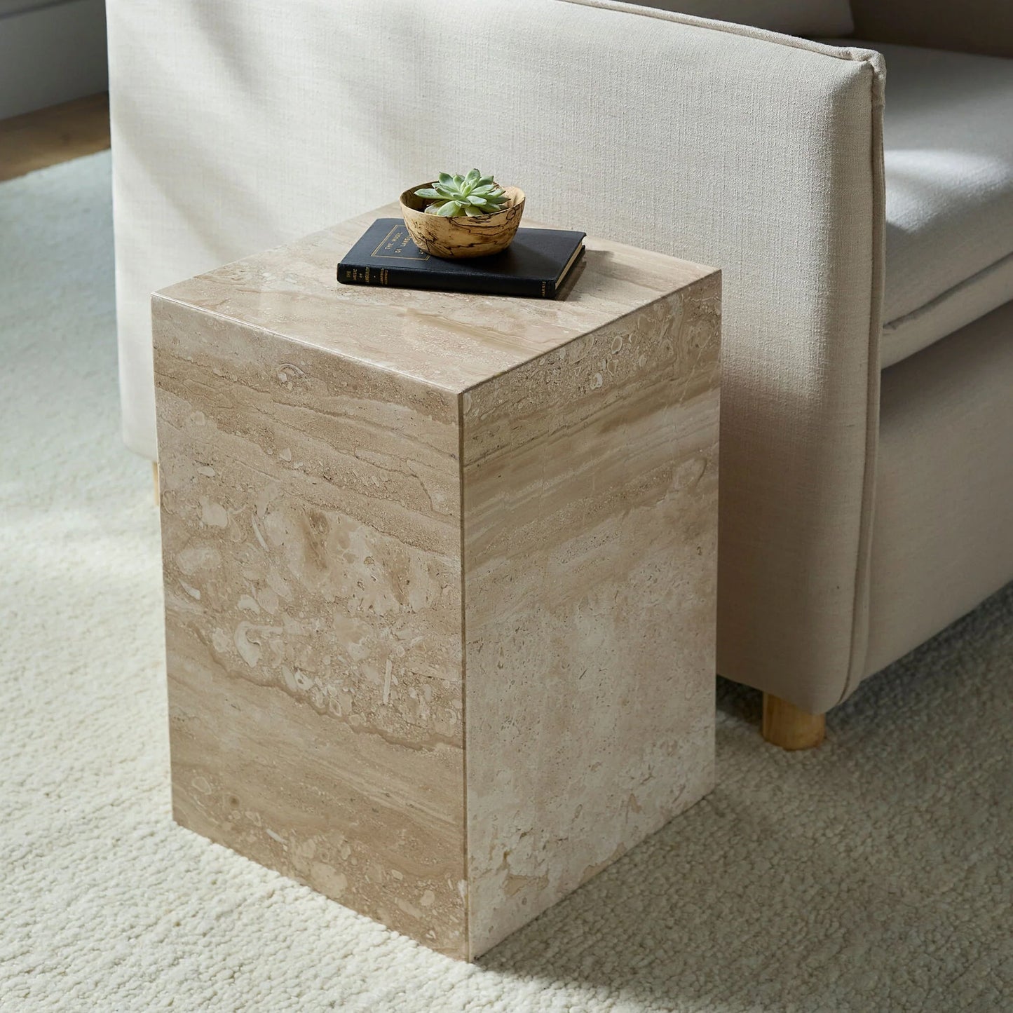 Roi Marble Plinth End Table | IONS DEIGN | Dubai | UAE