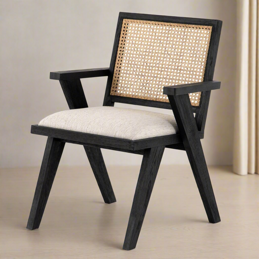 Ros Cane Back  Dining Chair with Armrest | IONS DEIGN | Dubai | UAE