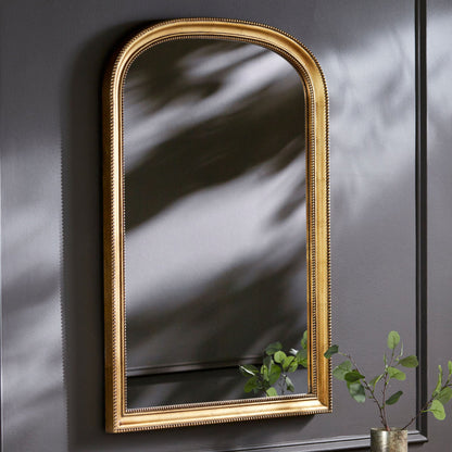 Roz Arched Wall Mounted Mirror – Antique Gold or Metallic Silver | IONS DEIGN | Dubai | UAE