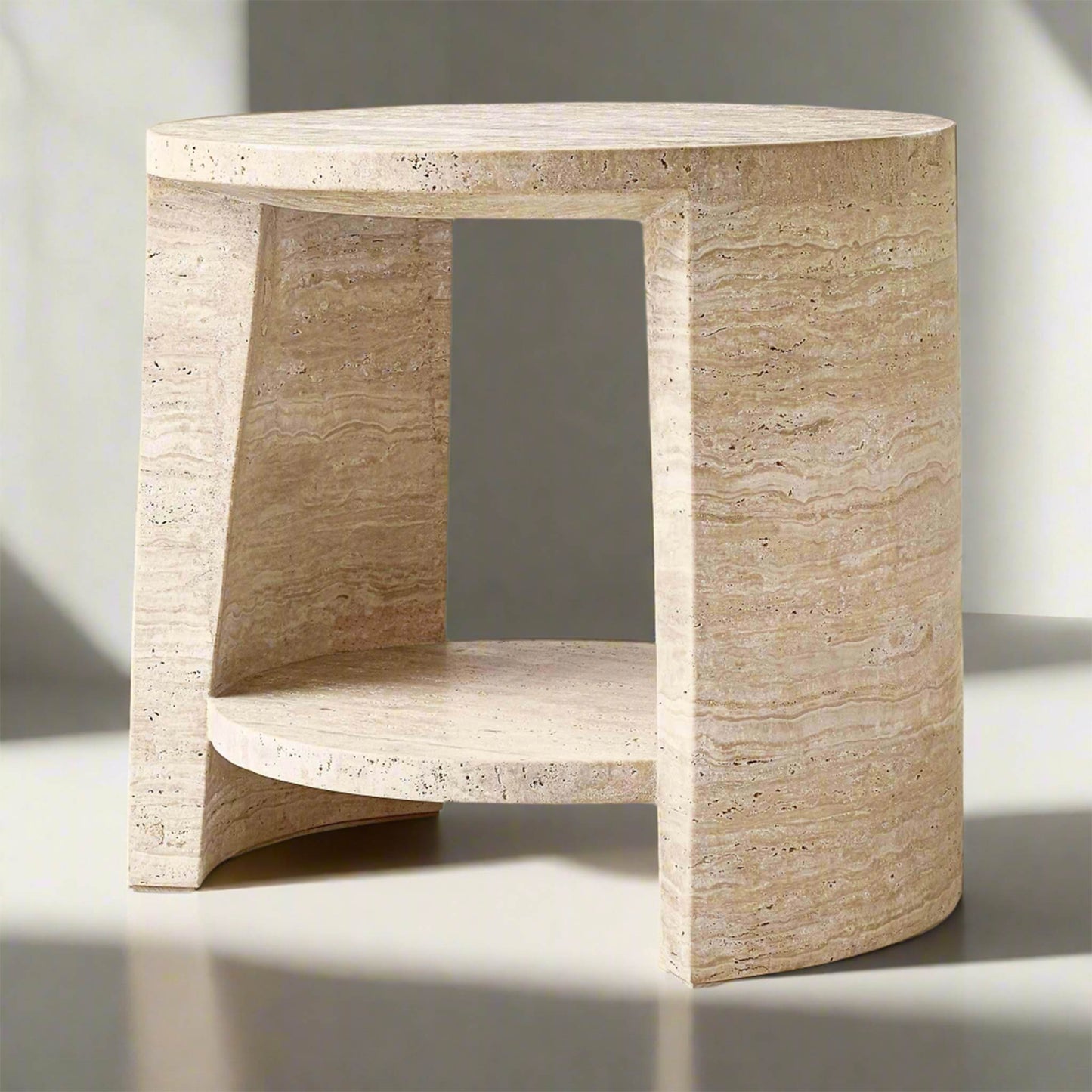 side table travertine | IONS DESIGN | Dubai | UAE