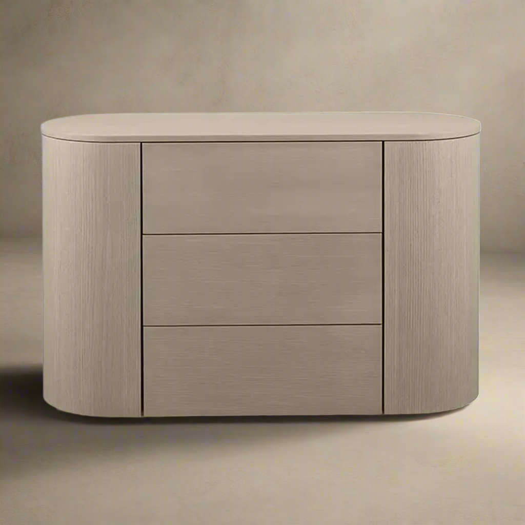 Sol Oval Shaped 3 Drawer Dresser | IONS DEIGN | Dubai | UAE