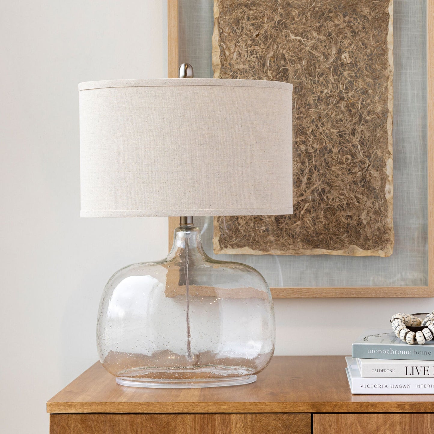 Ven Glass and Linen Table Lamp | IONS DEIGN | Dubai | UAE